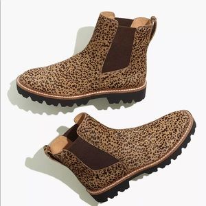 NEW Madewell Chelsea Boots in Calf Hair 7.5